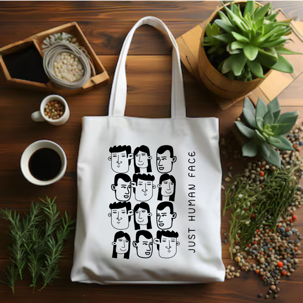 GALARA JUST  HUMAN FACE TOTE