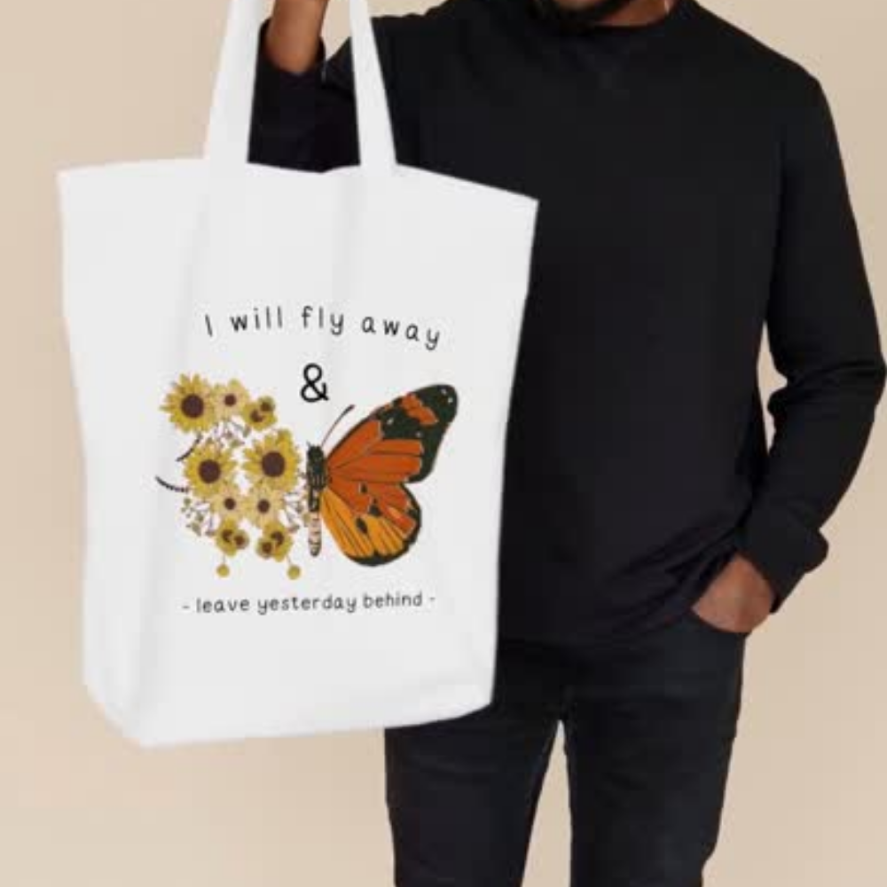 GALARA - I WILL FLY AWAY GIRL TOTE